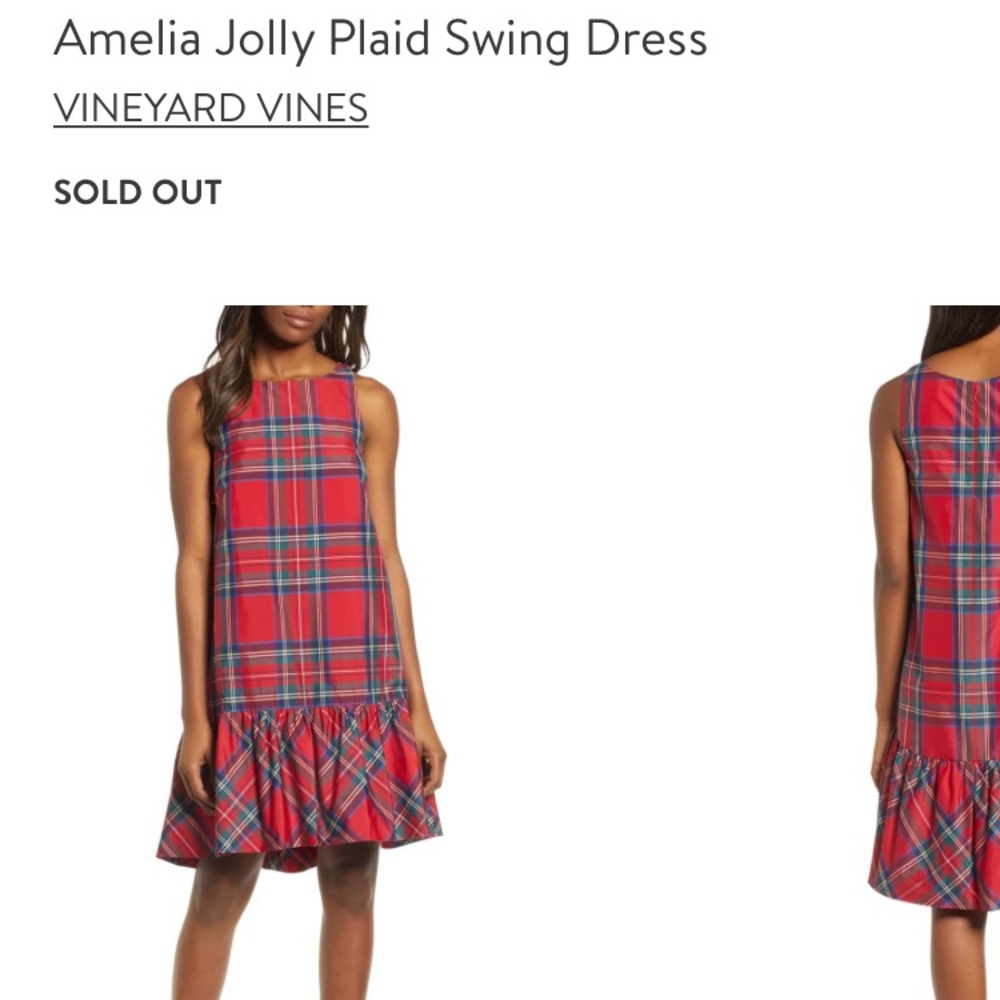 Vineyard Vines “Jolly Plaid” Amelia Swing Dress